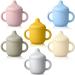 6 Pcs Silicone Sippy Cups for Baby Over 6 Months  Spill Proof Training Cup 5oz Toddler Cups with Handles and Spout Lid Soft Baby Cup Easy to Grip for Toddlers and Babies  Dishwasher and Microwave Safe