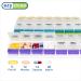Ezy Dose 7-Day Pill Organizer, 2X-Large Vitamin & Medicine Box with Push Button Compartments for 4 Times a Day - Clear Lids (Pack of 1) - Buy Online on GoSupps.com
