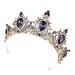 Beaupretty Baroque Amethyst Rhinestone Crown | Vintage Hair Accessories for Women | Wedding Party Headpiece - Buy Online on GoSupps.com