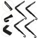Hohopeti Bag Hanger Hook 4pcs Metal Cabinet Hooks Coat Rack Hooks Hangers Rustic Hooks Hanging Organizer On The Door Mirror 8.00X7.00X1.20CM Black - Buy Online on GoSupps.com