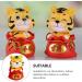 Hoement 1Pc year of the tiger bobble head ornament year of the figurine Shaking Head Bubble Toy 2022 Ornament wild cute desk decorations Home Animal Decoration puppet to rotate Lucky resin Red 1 6X6X9.5CM - Buy Online on GoSupps.com