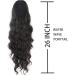 Ponytail Extensions Body Wavy Ponytail Synthetic Ponytail Extension Long Black Drawstring Wavy Ponytail Hair African American for Women for Women(Black) - Buy Online on GoSupps.com