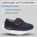 HOAPL Women's Edema Shoes with Adjustable Strap and Air Cushion for Diabetic Plantar Fasciitis - Black, Size 39 - Buy Online on GoSupps.com