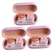 Homsfou 3 Series-Box Colored contact lenses Control Set Contress lens container made of glass mirror foil Local travel case lens storage set Cutting Suite