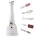 Fancii Professional Electric Manicure & Pedicure Nail File Set with Stand - The Complete Portable Nail Drill System with Buffer Polisher Shiner Shaper and UV Dryer (Champagne Gold)