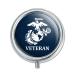 Veteran USMC Marine Corps White on Blue Officially Licensed Pill Case Trinket Gift Box