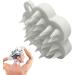 Shurzzesj Scalp Peeling & Shampoo Massage Device Hair Growth Brush for Men & Women | Silicone Shower Brush & Face Washer - White - Buy Online on GoSupps.com