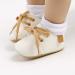 Infant Baby Oxford Shoes | Pu Leather Lace-Up | Anti-Slip Trainer | Soft Rubber Sole | First Walking Sneakers 0-6 Months - White - Buy Online on GoSupps.com