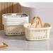 Portable Shower Basket Sundry Storage Basket Plastic Tote Storage Basket for Holding Soap Shampoo Cosmetics Bathroom Gym(Beige) - Buy Online on GoSupps.com