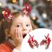 Evlry Bow Christmas Hair Clips Red Star Hair Barrettes Bells Christmas Hair Accessories Festival Hair Decor for Kids Adults (Red) (Red 2)