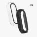 kwmobile Cover Comaptible with Xiaomi Mi Band 4 / Band 5 / Band 6 (Set of 2) -Tempered Glass with Plastic Frame - Black/Transparent black / transparent - Buy Online on GoSupps.com