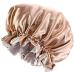 Parent-Kid Satin Bonnet Set - Double Layer Reversible Sleep Cap in Khaki - Buy Online on GoSupps.com