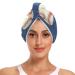 Baseball Blue Hair Towel 2 Pack Super Absorbent Hair Drying Towel Quick Dry Hair Turbans Head Towel with Button Twisty Wrap for Women Girls