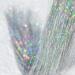 47" Holographic Hair Tinsel Shining Silver Professional Sparkle Heat-Resistant Silk Extensions, Easy to Apply, Hair Accessories for Girls, Party Hair, Gifts for Girls (400 Strands, Shining Silver) 47 Inch (Pack of 1) Shini…