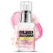Collagen Jelly Cream - Japanese Cherry Blossom Glow Jelly Face Moisturizer Collagen Face Cream Vegan Skincare - Elasticity & Hydration Reduce Fine Lines & Dullness Skin Firming and Tightening