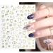 10 Sheets Moon and Star Nail Art Stickers - Self-Adhesive Metallic Decals for Acrylic Nails - DIY Manicure Decoration for Women and Girls - Buy Online on GoSupps.com