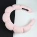 HOYDATE Puffy Spa Headband for Women - Pink | Soft & Padded Hairband for Makeup Removal, Shower, Skincare - Non Slip Sponge & Terry Towel Hair Band - Buy Online on GoSupps.com