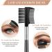 Eyebrow Brush Stainless Steel Eyelash Comb 2 in 1 Eyebrow Brush Stainless Steel Eyelash Separator Eyebrow Kit Eyebrow Brush Makeup Tool for Eyelashes Black 3 Pieces - Buy Online on GoSupps.com
