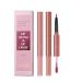 3PCS Matte Liquid Lipstick and Lip Liner Kit 2-IN-1 Pigmented Lip Gloss and Lip Liner Set Long-Lasting and Waterproof One Step Lips Makeup Kits (Set 01)