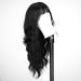EMMOR Black Wavy Long Curly Wig with Bangs - Heat Resistant Synthetic Fiber, Natural Look - Buy Online on GoSupps.com