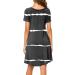 Gufesf Women's Summer Casual Tshirt Dress V Neck Short Sleeve Loose Fit Graphic Mini Dress - Black, Small - Buy Online on GoSupps.com