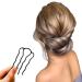 4 Pcs Black Hair Side Combs Hair Fork Clip Set- Hair Pins for Buns Updo French Twist, Stylish Alloy Hair Clips for Women - Buy Online on GoSupps.com