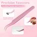 Scettar Stainless Steel Tweezers Set Stainless Steel Precision Eyebrow Tweezers for Women Precision Tweezers Set for Facial Hair Removal and Lash Extension - Buy Online on GoSupps.com
