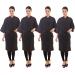 Salon Client Gown Robes Cape, Pack of 4, Hairdressing Gown Smock for Hair Stylist to Hair Cutting, Hair Coloring-Black XL-(Pack of 4)