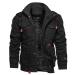 Hanxiulin fleece jacket plush jacket cuddly jacket men wool coat long arm winter coat jacket bubble -active bladder fleece jacket casual fashion plush jacket black 3xl