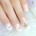 Shop Hujl 3D Pearl Acrylic Fake Nails - Short Light Orange Full Cover DIY Manicure Tips | International Shipping - Buy Online on GoSupps.com