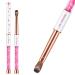 Yasterd Acrylic Nail Brush 100% Pure Kolinsky Acrylic Brushes for Nails Size 10 Crimped Oval Nail Brushes for Acrylic Application Pink Rhinestone Metal Handle Acrylic Powder Brush Professional Manicure Tool #10 Pink