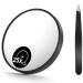 OMIRO 25X Magnifying Mirror Travel Size Suction Magnifier Mirror for Makeup & Bathroom Shaving (8.8cm Black with Tweezer) 25x (150r)