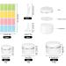 White Empty Round Plastic Cosmetic Tin 12 Pieces White Cosmetic Sample Pots Refillable Travel Container - Buy Online on GoSupps.com