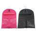 2-Piece Wig Storage Bags with Wooden Hangers - Portable Dustproof Hair Extensions Storage (Black & Pink) - Buy Online on GoSupps.com