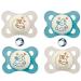 MAM Pacifier 0-6 Night Silicone // 0-6 Mo. Uni // Set of 4 // incl. 2 sterilization transport boxes