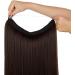 Halo Long Synthetic Hair Extensions Invisible Wire Headband 22 Inch Straight 4.4 Oz - Heat Resistant Fiber - No Clip - Dark Brown Mix Light Auburn - Buy Online on GoSupps.com