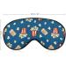 Popcorn and Movie Tickets Sleep Mask - Adjustable Strap Blindfold for Men & Women - Blocks Light for Night Travel Nap - Buy Online on GoSupps.com