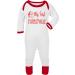 My First Christmas Sleepsuit | Baby Boy Girl Unisex | 100% Combed Cotton | 9-12 Months | White/Red Trim - Buy Online on GoSupps.com