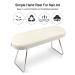 EBANKU Nail Arm Rest Hand Pillow Cushion with Bracket - White Leather Hand Rest for Nail Table - Washable Salon Arm Rest Tool - Buy Online on GoSupps.com