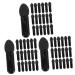 Didiseaon 300 Pcs Mini Eyeshadow Swab Eye Makeup Eyelash Spoolie Concealer Brush Plastic Black