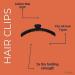 KAXI Hair Claw Clip - Strong Hold for Thick & Thin Hair | 52 Teeth & 7 Colors - Black - Buy Online on GoSupps.com
