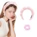 JetlagClock Spa Headband Sponge Headbands Padded Soft Hairband for Women Girls Fashion Hair Hoop Christmas Gifts Headwear Non Slip Thick Thin Hair Accessory Head Wraps for Spa Wash Face Makeup(Pink)