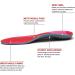 Arch Support Sports Insoles | Relieve Foot Fatigue | Unisex | Fits Variety of Shoe Types | UK Size 10 (29cm) | Red - Buy Online on GoSupps.com