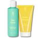 BYBI Beauty Day Glow Exfoliating AHA Face Toner (150ml) & Clarity Cleanse Facial Cleanser (150ml) - Award-Winning Vegan Skincare Set for Dry Dull Skin - Brightening Soothing