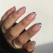 BABALAL Round Press on Nails Short Fake Nails Cow Print French Tip Glue on Nails 24Pcs Oval Acrylic Nails for Women and Girls FNG101cow