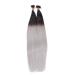 Keratin Bonding #1b/Silver Ombre Hair Extensions - 60cm U-Tip 150 Strands 100% Remy Real Hair by Novon Hair - High Quality 75g - Buy Online on GoSupps.com
