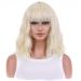 Buy Beron 35.6 cm Blonde Wig for Women | Short Curly Bob Wig with Ponytail | Everyday Use Light Blonde Wig with Cap - Buy Online on GoSupps.com