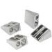 Wekoil Pencil Sharpeners Manual Twin Metal Dual Sharpening Blade Double Holes Rectangular Pencil Sharpener for Colored Graphite Pencils Crayons Jumbo Pack of 4 Silver P-B