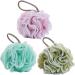 3pcs Natural Exfoliating Shower Ball Scrubber - Soft Mesh Bath Sponge for Men and Women - Perfect for Body Care - Buy Online on GoSupps.com