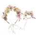 Women & Girls Floral Wreath Crown Hairband & Wrist Band Set - One Size Wedding Accessory - Buy Online on GoSupps.com
